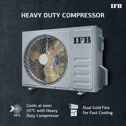 IFB 1.5 टन 5 स्टार स्प्लिट इन्वर्टर AC - सफ़ेद - CI1852A323G2, कॉपर कंडेंसर