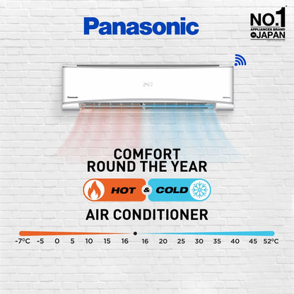 Panasonic कनवर्टिबल 7-इन-1 अतिरिक्त AI मोड के साथ हॉट और कोल्ड 2023 मॉडल 1.5 टन 3 स्टार स्प्लिट इन्वर्टर 2 वे स्विंग के साथ, PM 0.1 एयर प्यूरिफिकेशन फ़िल्टर AC वाई-फ़ाई कनेक्ट के साथ - सफ़ेद - CS/CU-KZ18ZKYF, कॉपर कंडेंसर