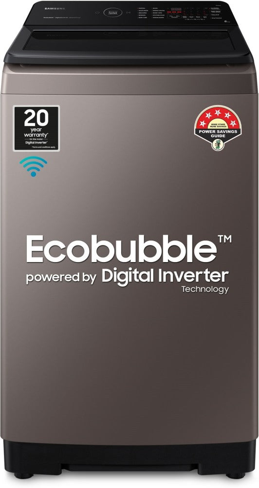 सैमसंग 8 केजी फुल्ली आटोमेटिक टॉप लोड वाशिंग मशीन ब्राउन - डब्लूए80बीजी4546बीआरटीएल