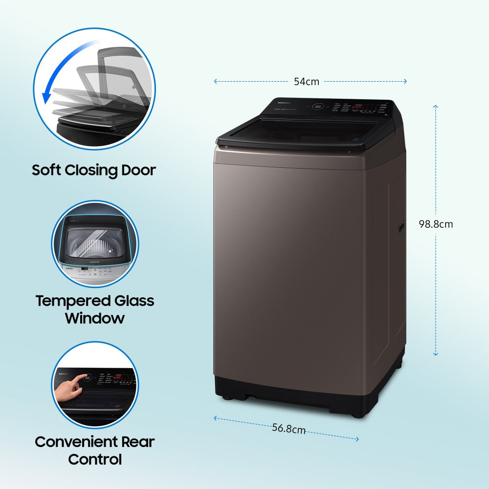 SAMSUNG 8 kg Fully Automatic Top Load Washing Machine Brown - WA80BG4546BRTL