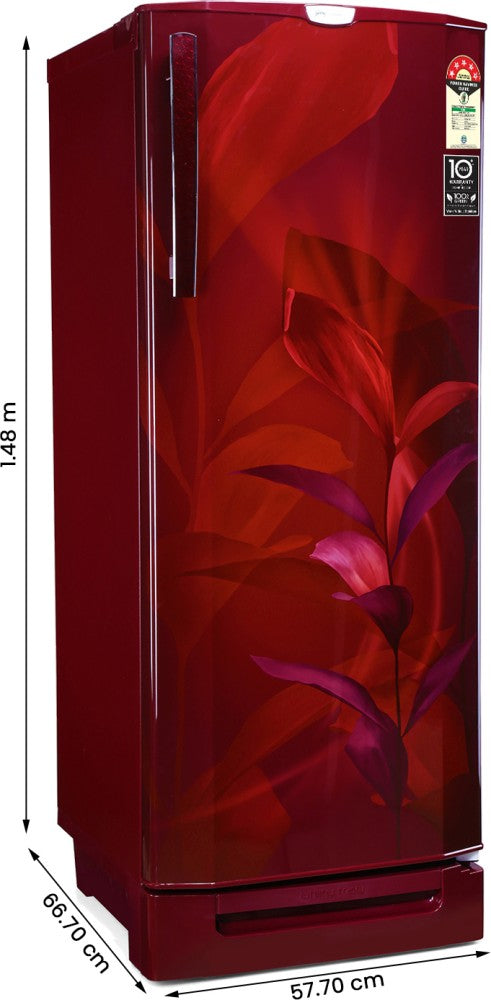 Godrej 234 L Direct Cool Single Door 5 Star Refrigerator - Marine Wine, RD EDGEPRO 255E TAI MN WN