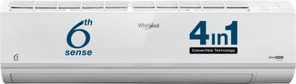 Whirlpool Convertible 4-in-1 Cooling 2023 Model 0.8 Ton 3 Star Split Inverter 6th Sense Technology AC  - White - Magicool 08T 3S INV CNV S3I1AJ0 (SAl10B33MCJ0), Copper Condenser