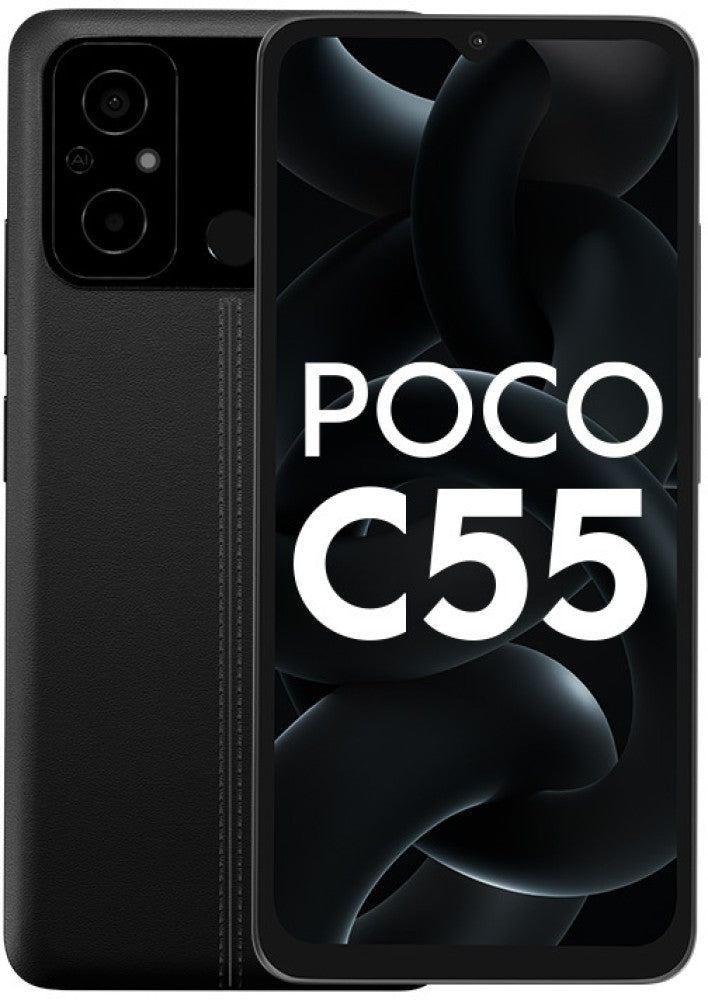 POCO C55 (Power Black, 64 GB) - 4 GB RAM