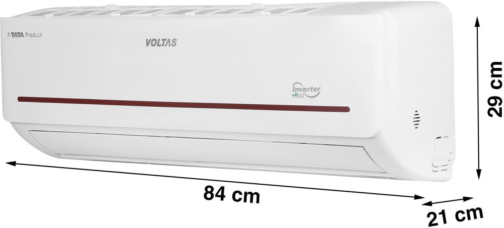 Voltas 1.2 Ton 3 Star Split Inverter AC  - White - 153V Vectra Prism(4503541), Copper Condenser