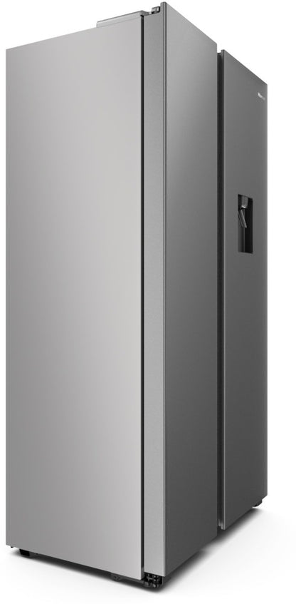 Hisense 564 L Frost Free Side by Side Inverter Technology Star Refrigerator  with Water Dispenser - Silver, RS564N4SSNW