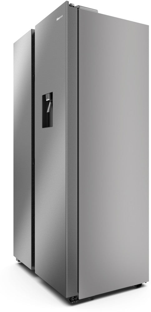 Hisense 564 L Frost Free Side by Side Inverter Technology Star Refrigerator  with Water Dispenser - Silver, RS564N4SSNW