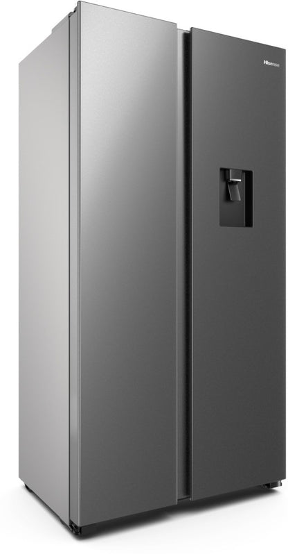 Hisense 564 L Frost Free Side by Side Inverter Technology Star Refrigerator  with Water Dispenser - Silver, RS564N4SSNW