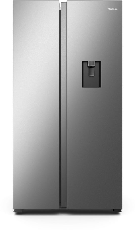 Hisense 564 L Frost Free Side by Side Inverter Technology Star Refrigerator  with Water Dispenser - Silver, RS564N4SSNW