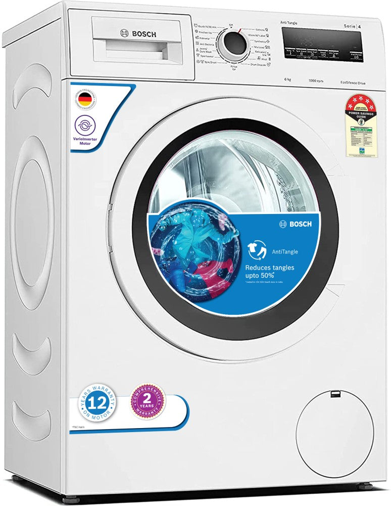 BOSCH 6 kg Fully Automatic Front Load Washing Machine with In-built Heater White - WLJ2016EIN