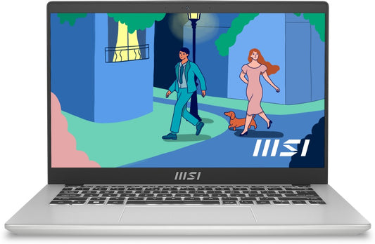 MSI Core i5 12th Gen - (8 GB/512 GB SSD/Windows 11 Home) मॉडर्न 14 C12M-440IN पतला और हल्का लैपटॉप - 14 इंच, अर्बन सिल्वर, 1.4 किलोग्राम