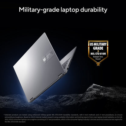 ASUS Vivobook S 14 Flip Ryzen 5 Hexa Core 5600H - (16 GB/512 GB SSD/Windows 11 Home) TN3402QA-LZ540WS 2 in 1 लैपटॉप - 14 इंच, कूल सिल्वर, 1.50 किलोग्राम, एमएस ऑफिस के साथ