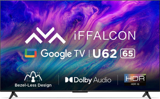 iFFALCON by TCL U62 164 cm (65 inch) Ultra HD (4K) LED Smart Google TV with Bezel-Less Design and Dolby Audio - iFF65U62