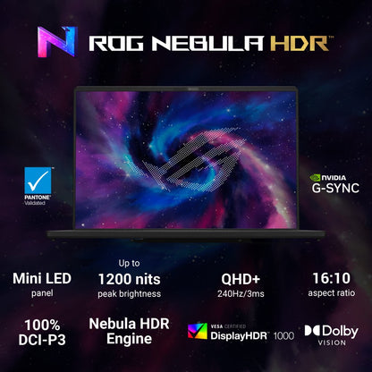 ASUS ROG Zephyrus M16 (2023) with 90WHr Battery Intel H-Series Core i9 13th Gen - (32 GB/1 TB SSD/Windows 11 Home/12 GB Graphics/NVIDIA GeForce RTX 4080/240 HZ) GU604VZ-NM050WS Gaming Laptop - 16 Inch, Black Anime Matrix Version, 2.30 Kg, With MS Office