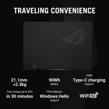 ASUS ROG Zephyrus M16 (2023) with 90WHr Battery Intel H-Series Core i9 13th Gen - (32 GB/1 TB SSD/Windows 11 Home/12 GB Graphics/NVIDIA GeForce RTX 4080/240 HZ) GU604VZ-NM050WS Gaming Laptop - 16 Inch, Black Anime Matrix Version, 2.30 Kg, With MS Office