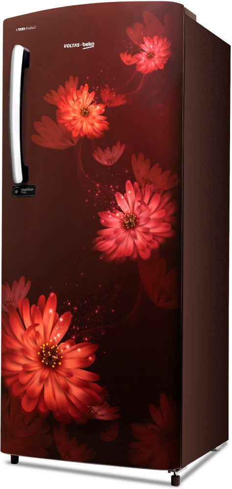 Voltas Beko 225 L Direct Cool Single Door 3 Star Refrigerator - Dahlia Wine, RDC245C60/DWEXXXXSG