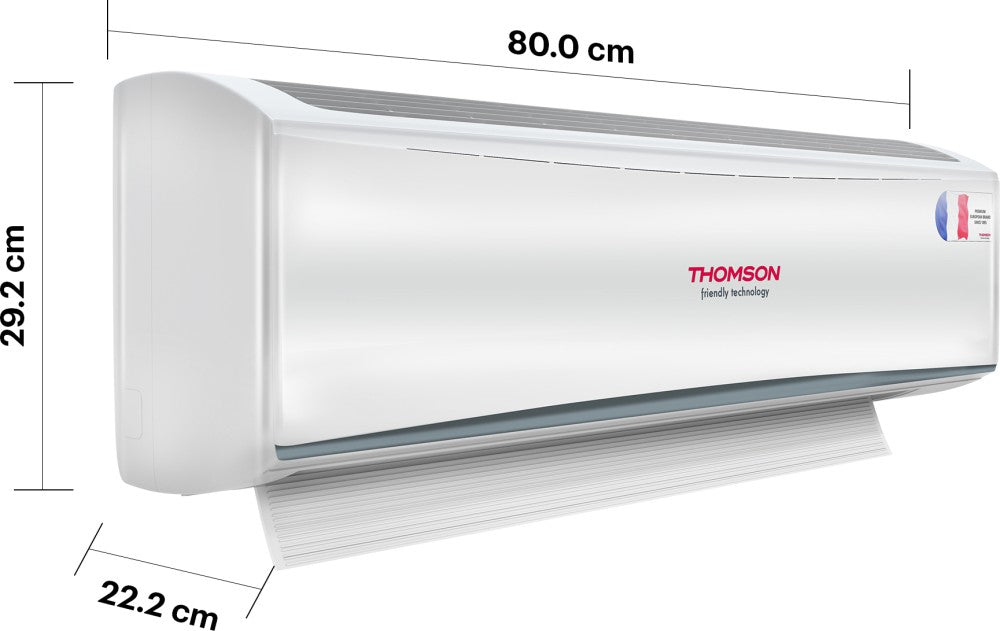 थॉमसन 1 टन 2 स्टार स्प्लिट आईब्रीज़ टेक्नोलॉजी एसी के साथ - सफ़ेद - CPMF1002S, कॉपर कंडेनसर