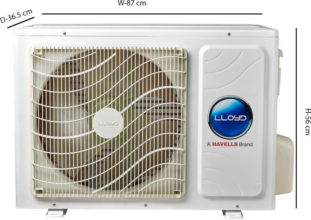 Lloyd 1.5 Ton 3 Star Split Inverter AC  - White - GLS18I3FWSBV, Copper Condenser