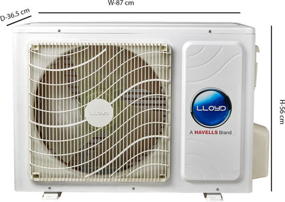 Lloyd 1.5 Ton 3 Star Split Inverter AC  - White - GLS18I3FWSBV, Copper Condenser