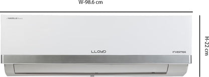 Lloyd 1.5 Ton 3 Star Split Inverter AC  - White - GLS18I3FWSBV, Copper Condenser