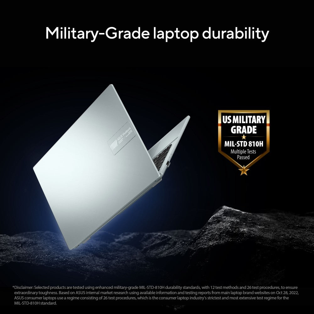 ASUS Vivobook Go 15 (2023) Ryzen 5 क्वाड कोर 7520U - (8 जीबी/512 जीबी एसएसडी/विंडोज 11 होम) E1504FA-NJ523WS पतला और हल्का लैपटॉप - 15.6 इंच, हरा ग्रे, 1.63 किलोग्राम, एमएस ऑफिस के साथ