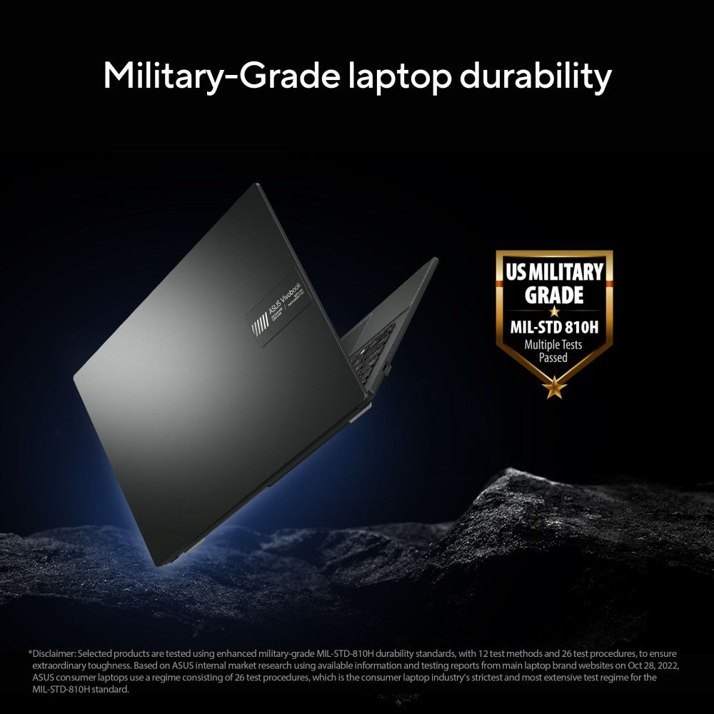 ASUS Vivobook Go 14 (2023) Ryzen 3 Quad Core 7320U - (8 GB/512 GB SSD/Windows 11 Home) E1404FA-NK322WS Thin and Light Laptop - 14 Inch, Mixed Black, 1.38 Kg, With MS Office