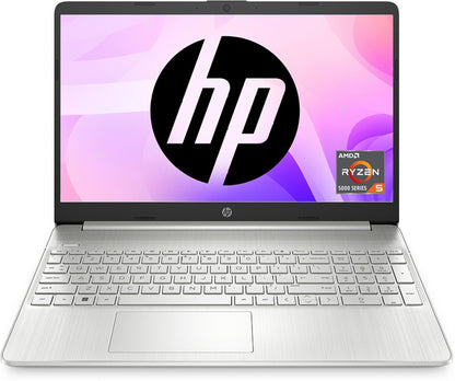 HP Ryzen 3 Quad Core 5300U - (8 GB/512 GB SSD/Windows 11 Home) 15s-eq2143au Thin and Light Laptop - 15.6 inch, Natural Silver, 1.69 Kg, With MS Office