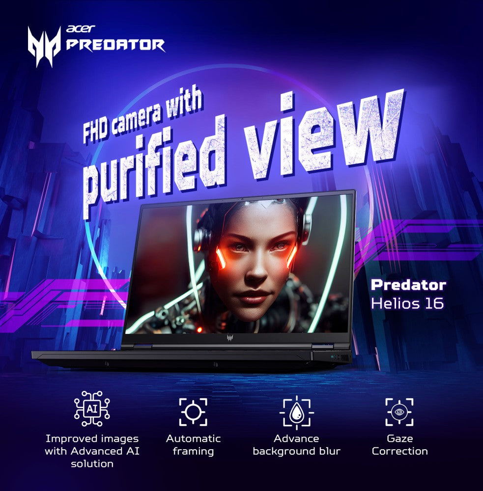 Acer Predator (2023) Core i9 13th Gen - (32 GB/1 TB SSD/Windows 11 Home/12 GB ग्राफ़िक/NVIDIA GeForce RTX 4080) PH16-71 गेमिंग लैपटॉप - 16 इंच, एबिसल ब्लैक