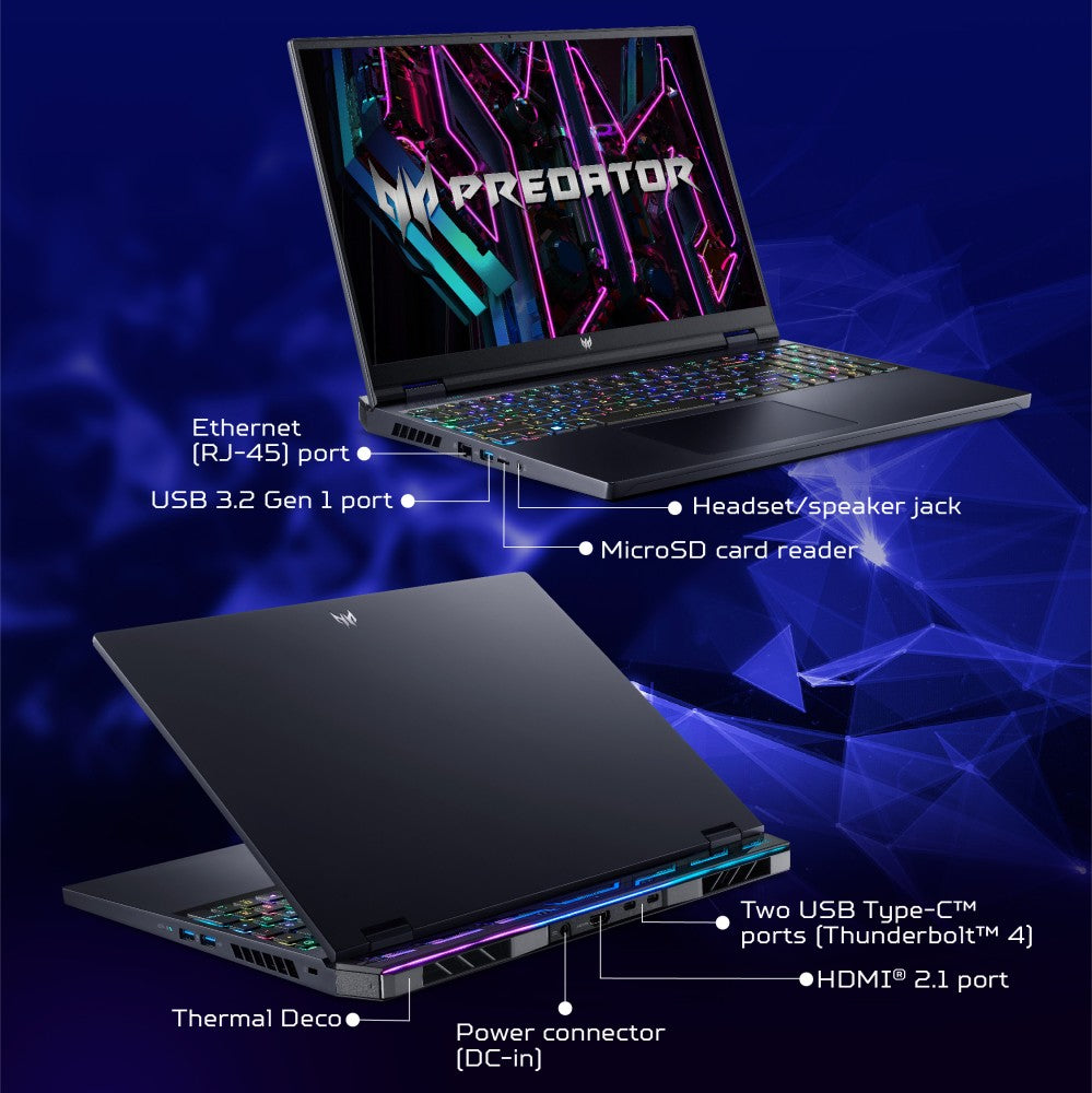 Acer Predator (2023) Core i9 13th Gen - (16 GB/1 TB SSD/Windows 11 Home/8 GB Graphics/NVIDIA GeForce RTX 4070) PH16-71 Gaming Laptop - 16 Inch, Abyssal Black, 2.6 Kg