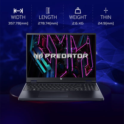 Acer Predator (2023) Core i9 13th Gen - (32 GB/1 TB SSD/Windows 11 Home/12 GB ग्राफ़िक/NVIDIA GeForce RTX 4080) PH16-71 गेमिंग लैपटॉप - 16 इंच, एबिसल ब्लैक