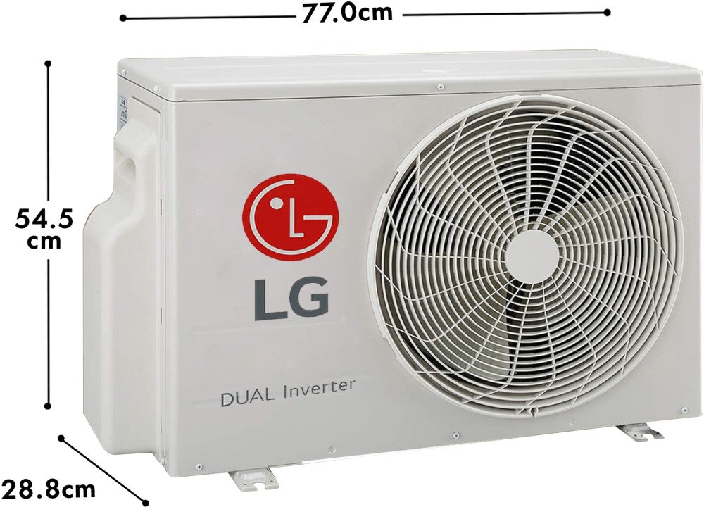 LG Convertible 6-in-1 Cooling 2023 Model 1.5 Ton 4 Star Split Dual Inverter 4 Way Swing, HD Filter with Anti-Virus Protection AC  - White - RS-Q19JNYE1, Copper Condenser