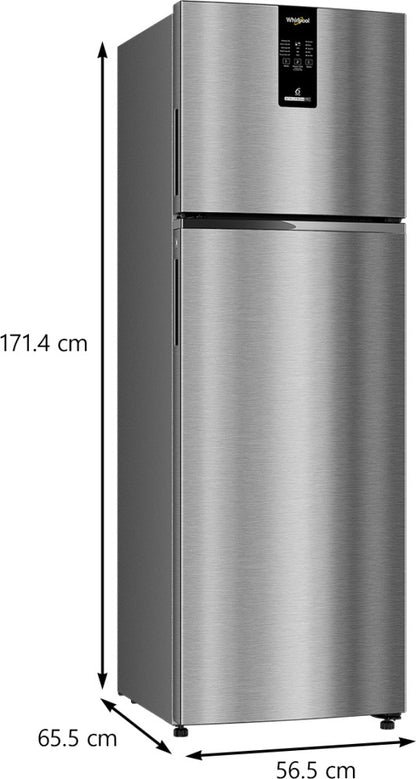 Whirlpool 259 L Frost Free Double Door 2 Star Convertible Refrigerator - Magnum Steel, IFPRO INV CNV 305 MAGNUM STEEL(2s)-TL