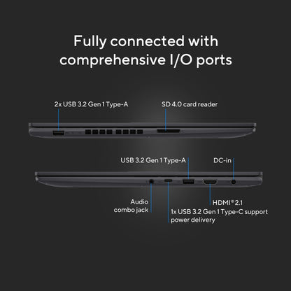 ASUS Vivobook 16X (2023) Intel H-Series Core i5 12th Gen - (16 GB/512 GB SSD/Windows 11 Home/4 GB ग्राफ़िक्स/NVIDIA GeForce RTX 3050/120 Hz) K3605ZC-MB541WS क्रिएटर लैपटॉप - 16 इंच, इंडी ब्लैक , 1.80 किग्रा, एमएस ऑफिस के साथ