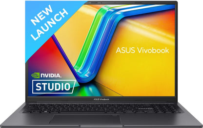 ASUS Vivobook 16X (2023) Intel H-Series Core i5 12th Gen - (16 GB/512 GB SSD/Windows 11 Home/4 GB ग्राफ़िक्स/NVIDIA GeForce RTX 3050/120 Hz) K3605ZC-MB541WS क्रिएटर लैपटॉप - 16 इंच, इंडी ब्लैक , 1.80 किग्रा, एमएस ऑफिस के साथ