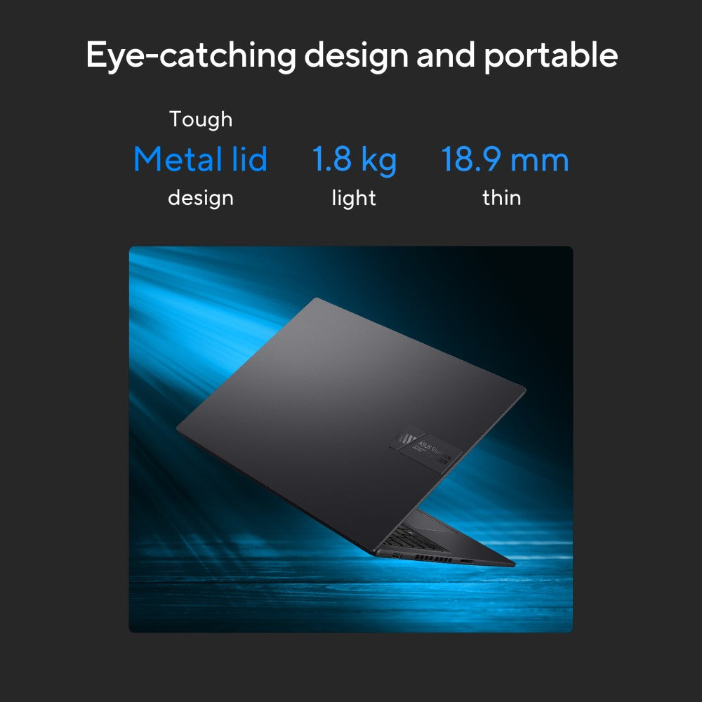 ASUS Vivobook 16X (2023) Intel H-Series Core i5 12th Gen - (16 GB/512 GB SSD/Windows 11 Home/4 GB ग्राफ़िक्स/NVIDIA GeForce RTX 3050/120 Hz) K3605ZC-MB541WS क्रिएटर लैपटॉप - 16 इंच, इंडी ब्लैक , 1.80 किग्रा, एमएस ऑफिस के साथ