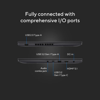 ASUS Vivobook 14X OLED (2023) Intel H-Series Core i5 13th Gen - (16 GB/512 GB SSD/Windows 11 Home/4 GB Graphics/NVIDIA GeForce RTX 2050/90 Hz) K3405VFB-KM541WS Creator Laptop - 14 Inch, Indie Black, 1.40 Kg, With MS Office