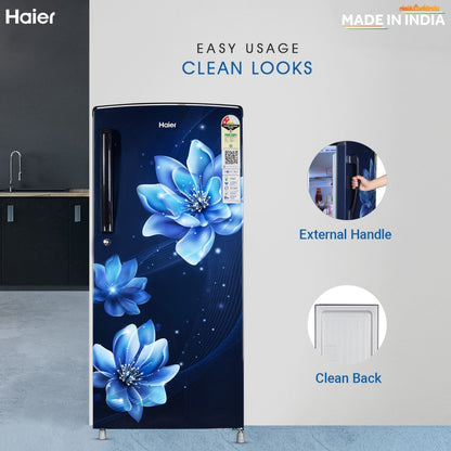 Haier 185 L Direct Cool Single Door 2 Star Refrigerator - Marine Peony, HED-19TMF-N