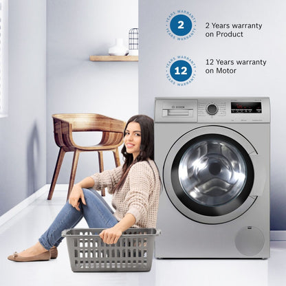 BOSCH 7 kg Fully Automatic Front Load Washing Machine with In-built Heater Silver - WAJ2016SIN