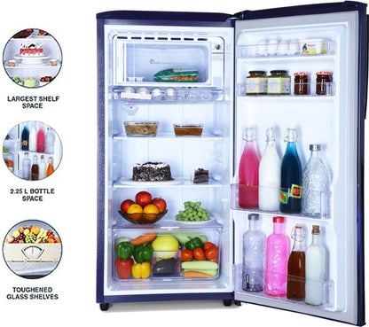 Godrej 180 L Direct Cool Single Door 4 Star Refrigerator - Blush Blue, RD EDGENEO 207D THF BH BL