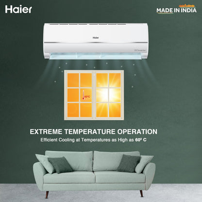 Haier Frost Self-Clean 2023 Model 1.5 Ton 3 Star Split Inverter Cooling at Extreme Temperature, Super Anti-corrosion AC  - White - HS17V-TMS3BE-INV/HU17-3BE-INV, Copper Condenser