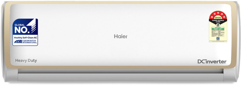 Haier Heavy Duty 2023 Model 1.6 Ton 5 Star Split Inverter Frost Self-Clean, Triple Inverter Plus Technology, Cooling at Extreme Temperature, Hyper PCB AC  - White - HS19E-TXG5BE-INV/HU19-5BE-INV, Copper Condenser