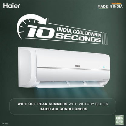 Haier Frost Self-Clean 2023 Model 1.5 Ton 3 Star Split Inverter Cooling at Extreme Temperature, Super Anti-corrosion AC  - White - HS17V-TMS3BE-INV/HU17-3BE-INV, Copper Condenser