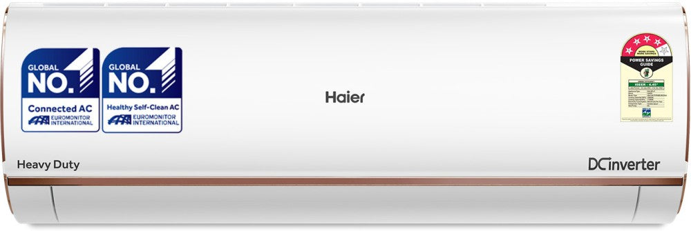 Haier Frost Self-Clean 2023 Model 1 Ton 4 Star Split Inverter Intelli smart, Intelli Convertible 7-in-1, Triple Inverter Plus Technology, Cooling at Extreme Temperature AC with Wi-fi Connect  - White - HSU13K-PYFR4BE-INV, Copper Condenser