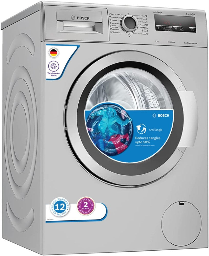 BOSCH 7 kg Fully Automatic Front Load Washing Machine with In-built Heater Silver - WAJ2016SIN