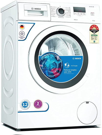 BOSCH 6.5 kg Drive Motor, Anti Tangle, Anti Vibration Fully Automatic Front Load Washing Machine with In-built Heater White - WLJ2006EIN