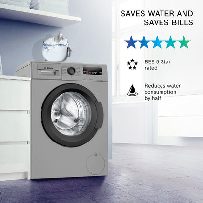 BOSCH 6 kg Drive Motor, Anti Tangle, Anti Vibration Fully Automatic Front Load Washing Machine Silver - WLJ2016TIN