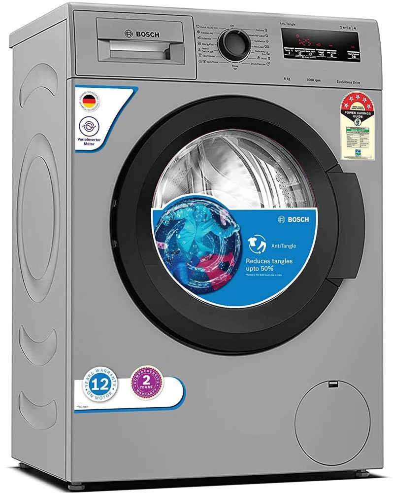 BOSCH 6 kg Drive Motor, Anti Tangle, Anti Vibration Fully Automatic Front Load Washing Machine Silver - WLJ2016TIN