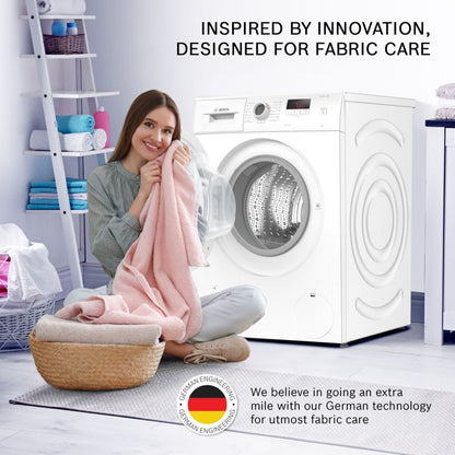 BOSCH 7 kg Drive Motor, Anti Tangle, Anti Vibration Fully Automatic Front Load Washing Machine with In-built Heater White - WAJ2006EIN