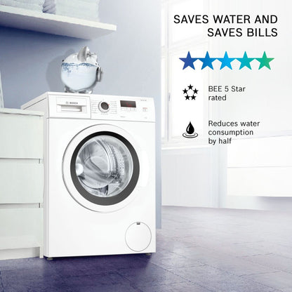 BOSCH 7 kg Drive Motor, Anti Tangle, Anti Vibration Fully Automatic Front Load Washing Machine with In-built Heater White - WAJ2006EIN