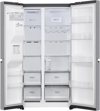 LG 635 L Frost Free Side by Side Refrigerator - Shiny Steel, GL-L257CPZX