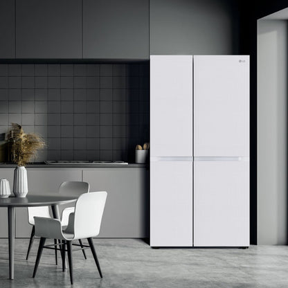 LG 655 L Frost Free Side by Side Refrigerator - Linnen White, GL-B257DLWX